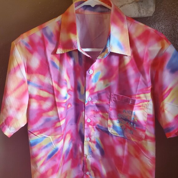Anti Social Social Club Button Shirt "Colorblind" Size Small (Small/Medium) - Picture 1 of 7